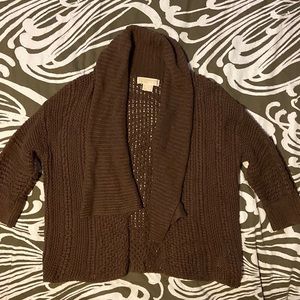 Michael Kors Draped Front Cardigan Sweater 3/4 Sleeve